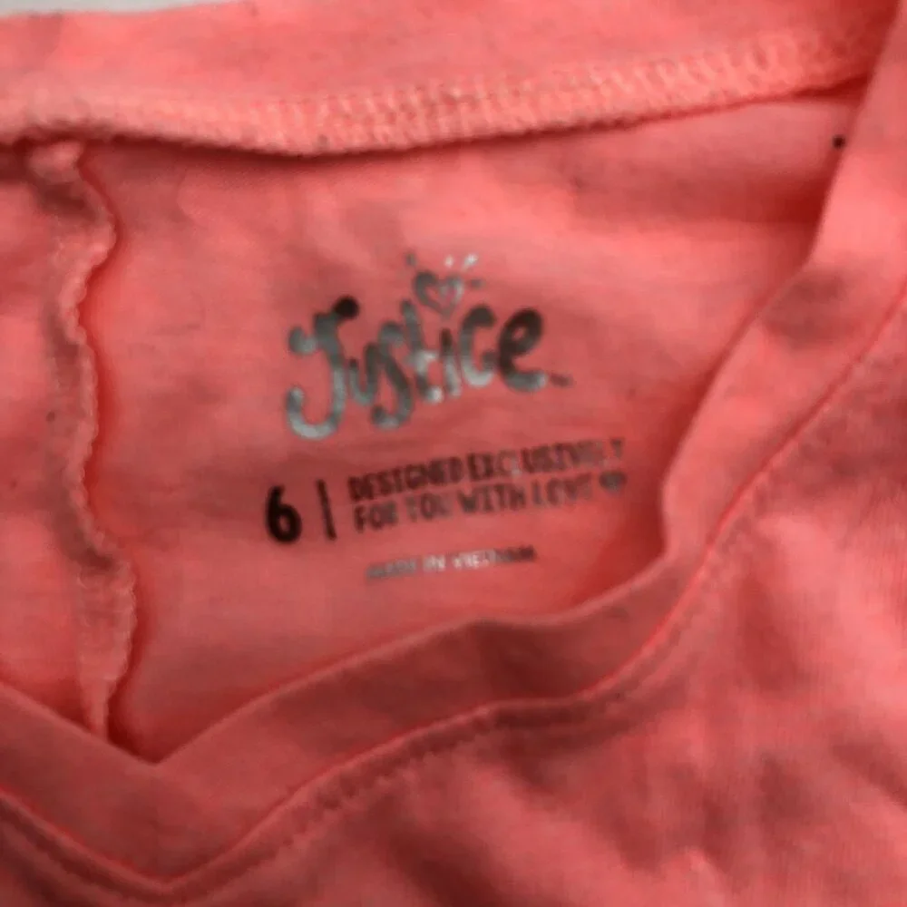 Justice Girls Size 6 Long Sleeve T Shirt‎ New York City NYC Love Pink Graphic